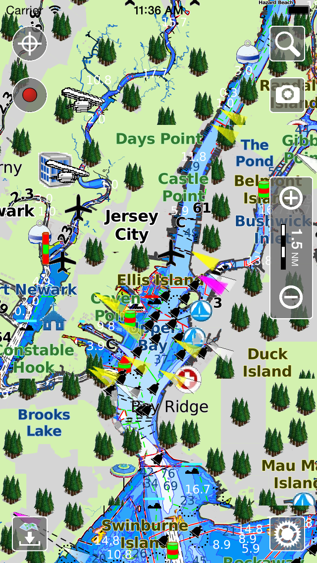 Aqua Map marine gps offline charts, best iphone gps app with NOAA